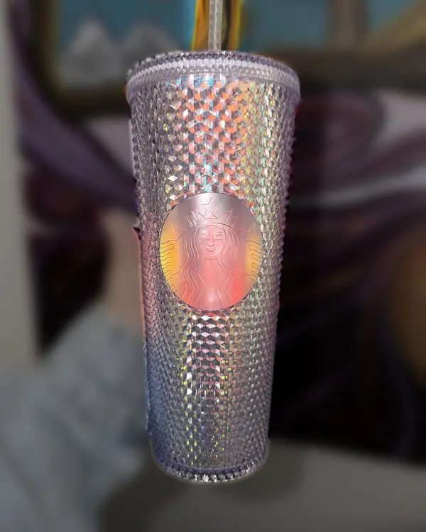 Vaso Starbucks original Lila iridiscente, studded