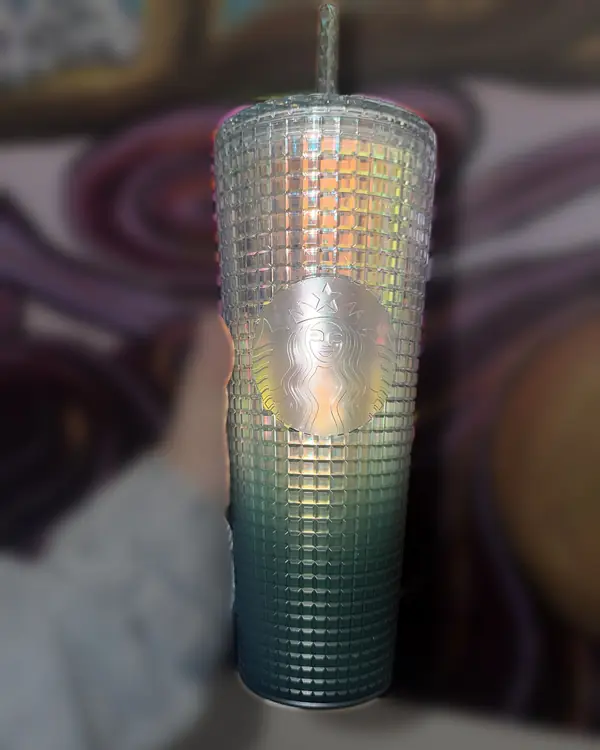 Vaso Starbucks original Verde agua, grid degradado